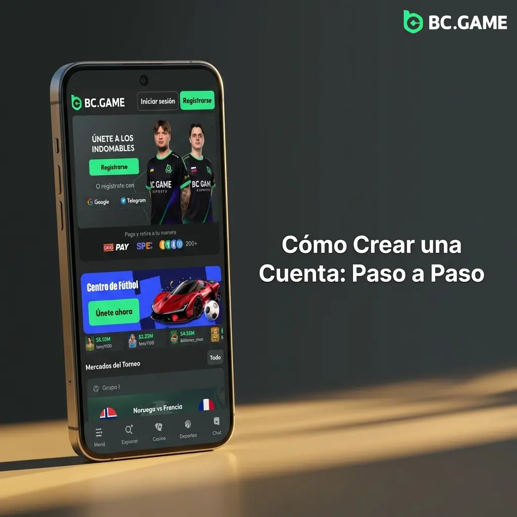 Guía paso a paso para crear una cuenta en BC Game app sin documentación adicional