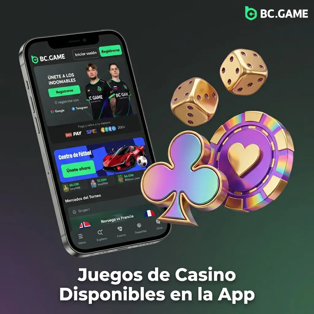 Juegos de casino en la app de BC Game con más de 9,000 títulos de Pragmatic Play, Evolution y más proveedores