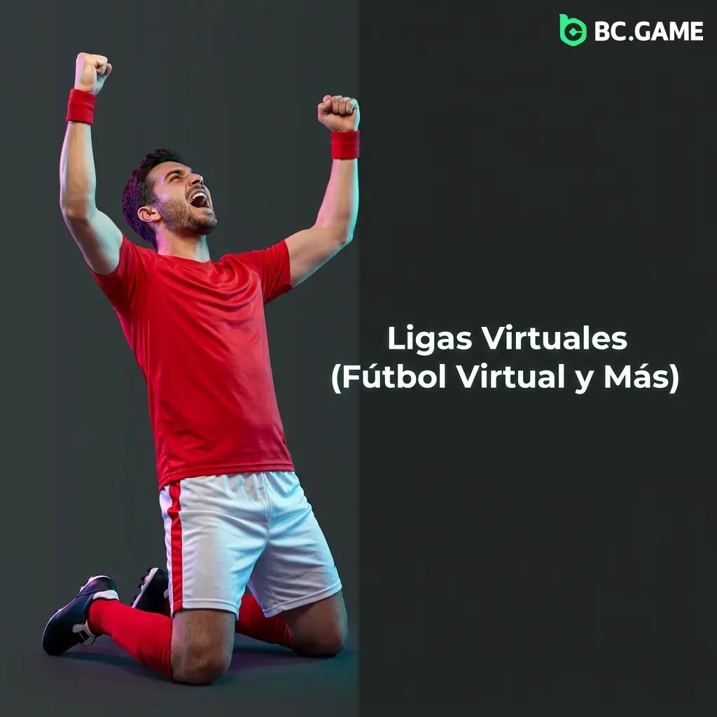 Simulación de fútbol virtual con IA en BC Game, ligas disponibles 24/7 con resultados instantáneos