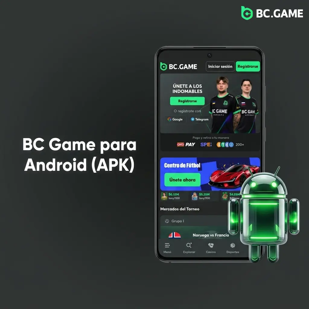 Descarga del APK de BC Game para Android desde el sitio oficial, seguro y verificado para apuestas en móvil