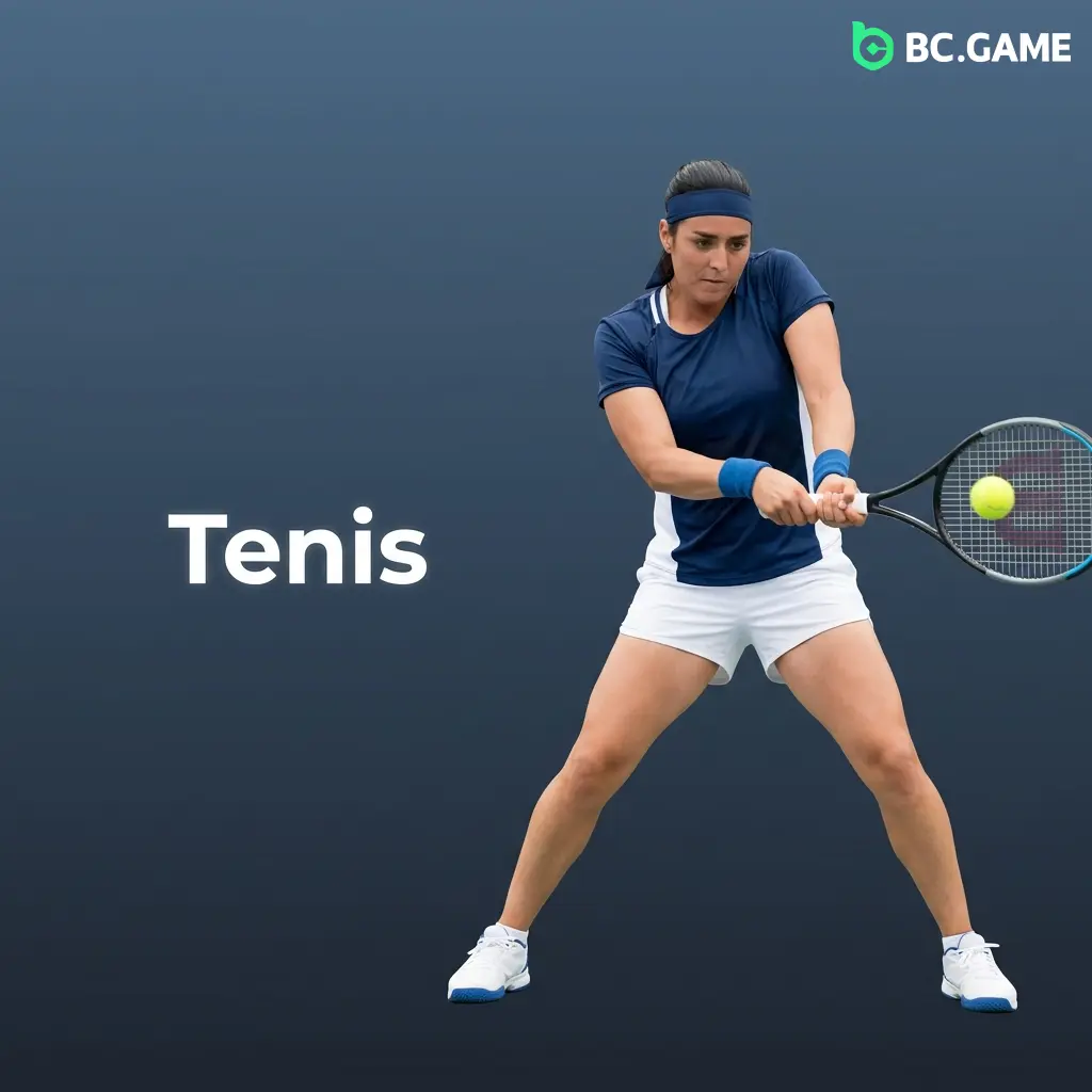 Apuestas en tenis en BC Game cubriendo Grand Slams como Wimbledon, Roland Garros, US Open y Abierto de Australia